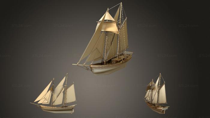 Vehicles (Sailing Ship, CARS_3387) 3D models for cnc